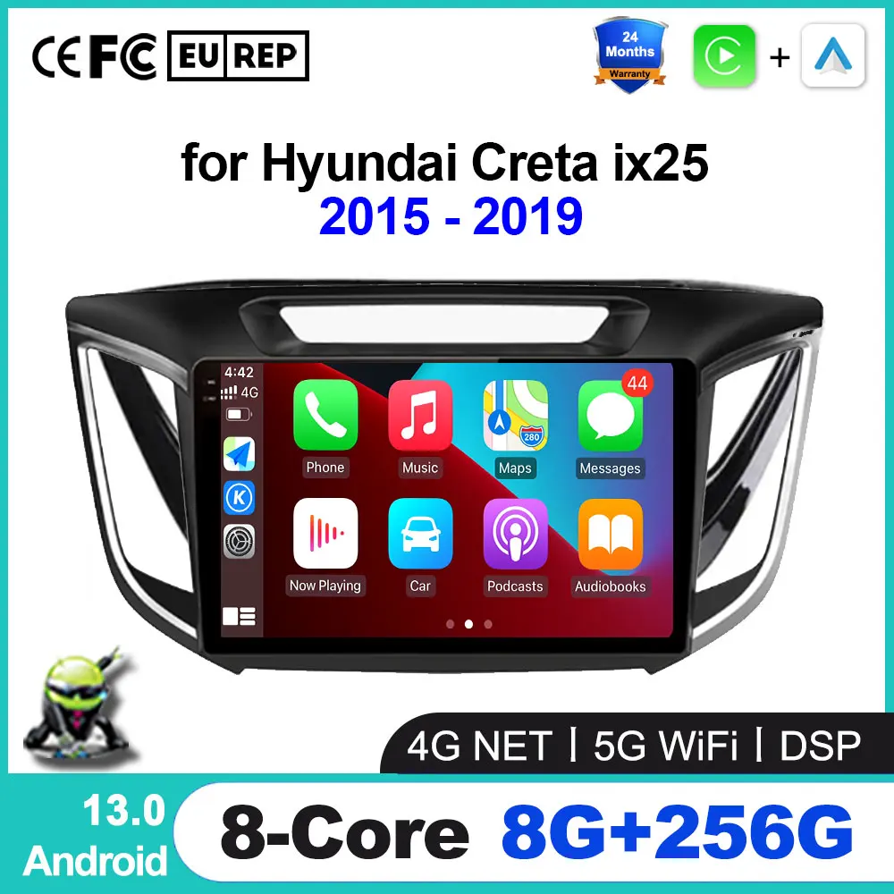 Автомагнитола CarPlay, 2DIN, Android, 4G, GPS, для Hyundai Creta ix25 2015 - 2019
Автомагнитола CarPlay, 2DIN, Android, 4G, GPS, для Hyundai Creta ix25 2015 - 2019