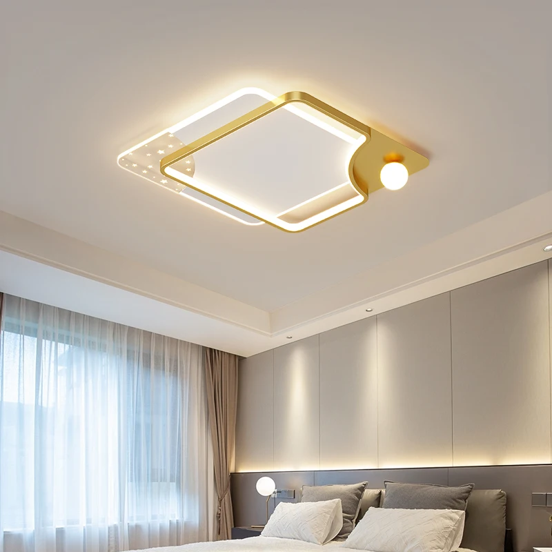 

Современные светодиодные потолочные светильники Jjc для гостиной, персонализированные интеллектуальные Внутренние Декоративные светильники для гостиной, Потолочная люстра
