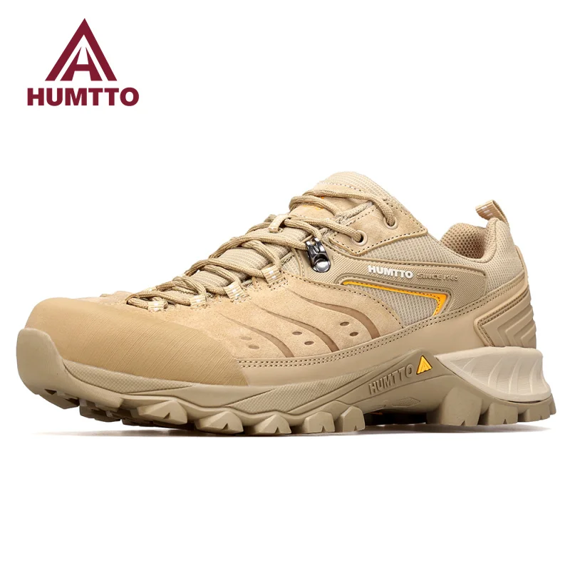 

HUMTTO Hiking Boots Mens Genuine Leather Outdoor Sneakers for Men Luxury Designer Climbing Trekking Sports Safety Work Man Shoes