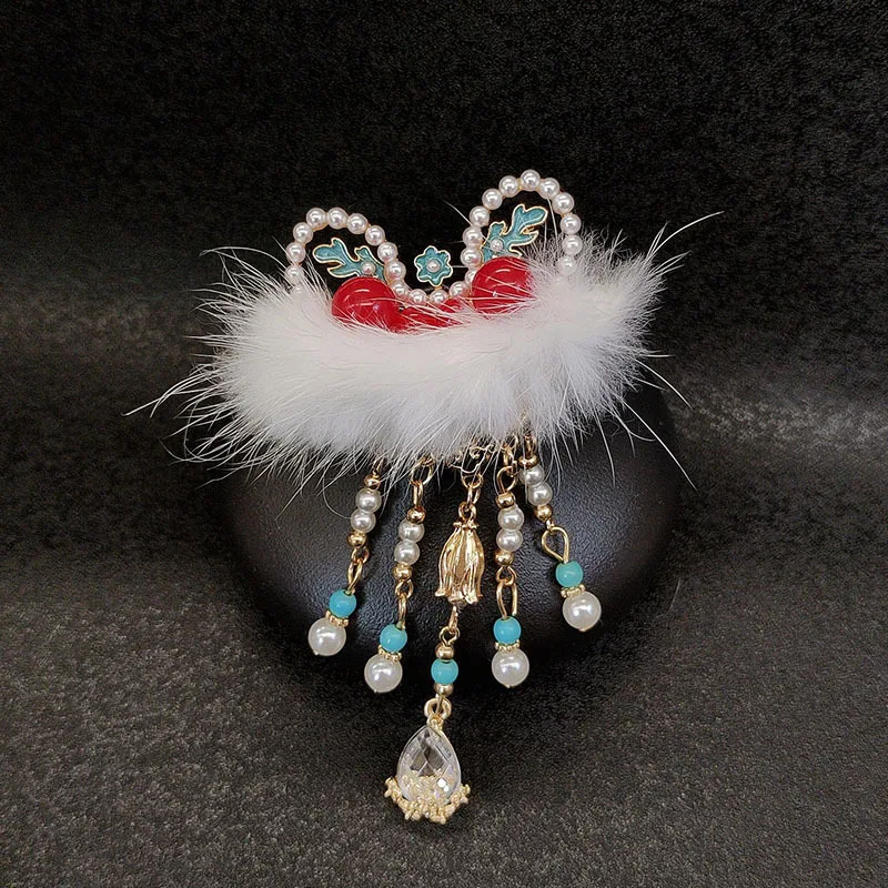 The New National Style Lion Tassel New Year's Side Clip Chaoxian Classical Cheongsam Hanfu Accessories Red Cute Hairpin
The New National Style Lion Tassel New Year's Side Clip Chaoxian Classical Cheongsam Hanfu Accessories Red Cute Hairpin