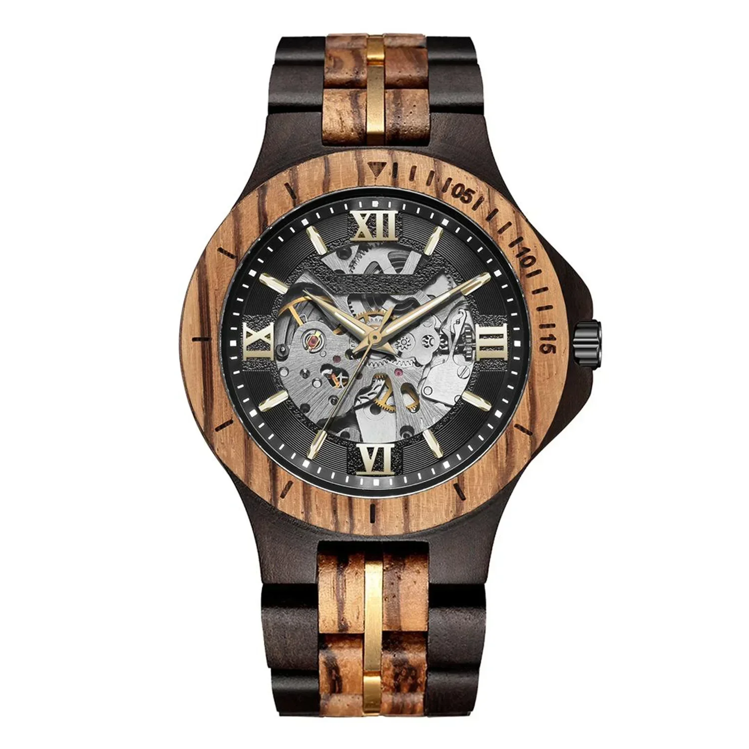 Men's Mechanical Watch Fully Automatic Pure Wood Handmade Personality Hollow Mechanical Steel Grain Wood Watches Men
Men's Mechanical Watch Fully Automatic Pure Wood Handmade Personality Hollow Mechanical Steel Grain Wood Watches Men