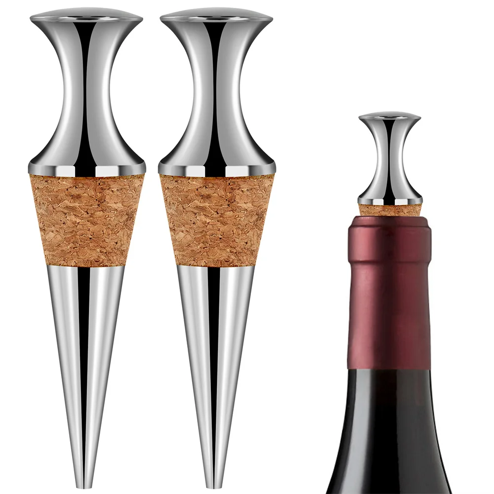 Zinc Alloy Plat Head Cork Wine Stoppers Fresh Sealing Plug Champagne Red Wine Bottle Stopper Gift for Wine Lover
Zinc Alloy Plat Head Cork Wine Stoppers Fresh Sealing Plug Champagne Red Wine Bottle Stopper Gift for Wine Lover