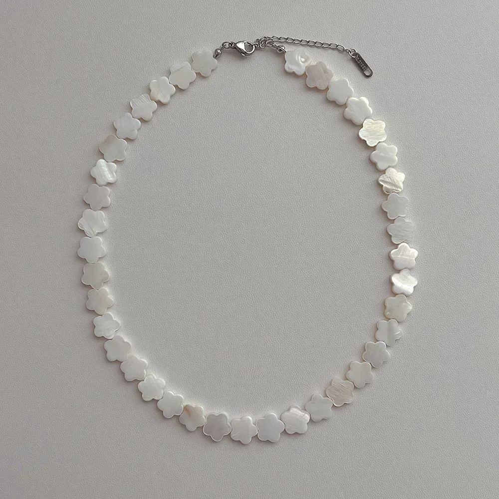 Bilandi ChimJewelry-Collier en forme de cœur pour femme, une couche, coquillage, doux, tempérament coréen, cadeau de convocation, style populaire 6