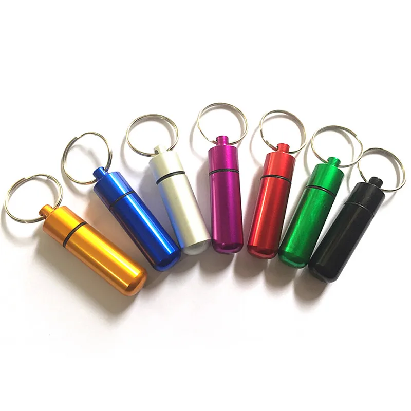 Mini Survival Waterproof Pills Box Drug Container Aluminum Medicine Bottle Key chain Portable Outdoor Pills Storage Holder Tank
Mini Survival Waterproof Pills Box Drug Container Aluminum Medicine Bottle Key chain Portable Outdoor Pills Storage Holder Tank