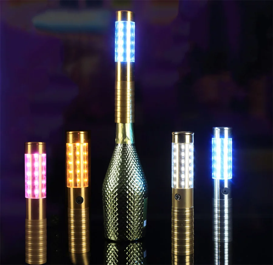 7 Color LED STROBE BATON TOPPER VIP Champagne Bottle Service Sparklers for Night Club Party Lounge Pub Bar Decor
7 Color LED STROBE BATON TOPPER VIP Champagne Bottle Service Sparklers for Night Club Party Lounge Pub Bar Decor