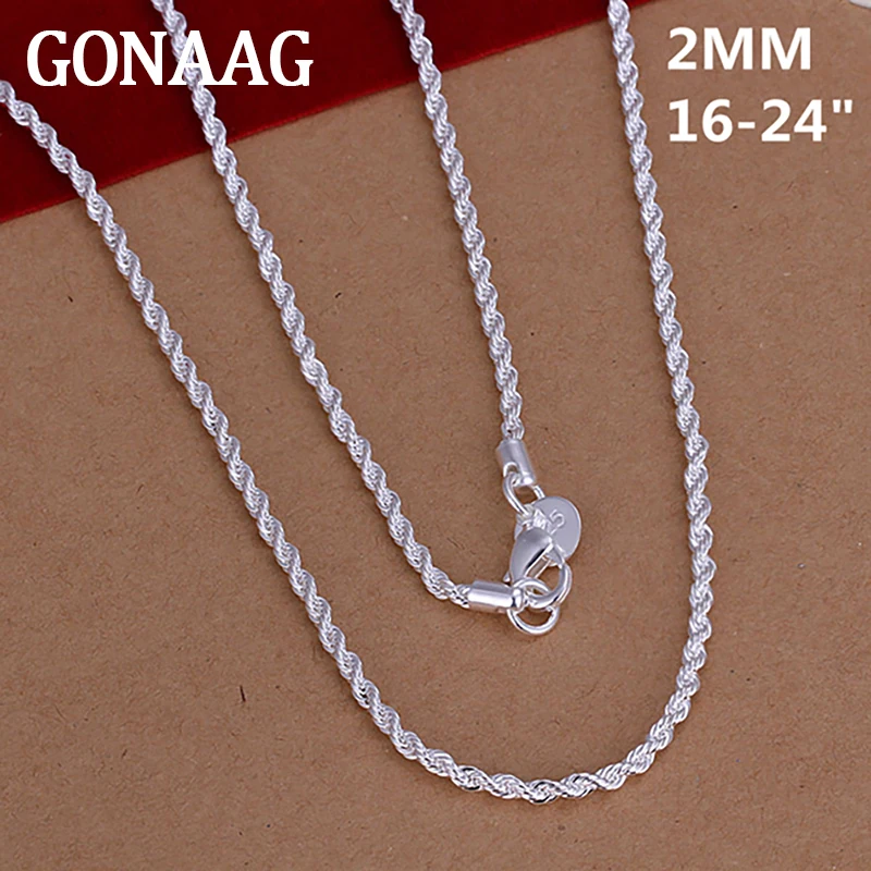 Цепочка из серебра 925 пробы, 16/18/20/22/24/26/28/30 дюйма, 2 мм
Цепочка из серебра 925 пробы, 16/18/20/22/24/26/28/30 дюйма, 2 мм