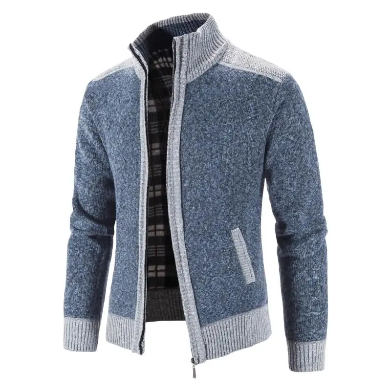 New Men's Sweater Coat Fashion Patchwork Cardigan Men Knitted Sweater Jacket Slim Fit Stand Collar Thick Warm Cardigan Coats Men
New Men's Sweater Coat Fashion Patchwork Cardigan Men Knitted Sweater Jacket Slim Fit Stand Collar Thick Warm Cardigan Coats Men