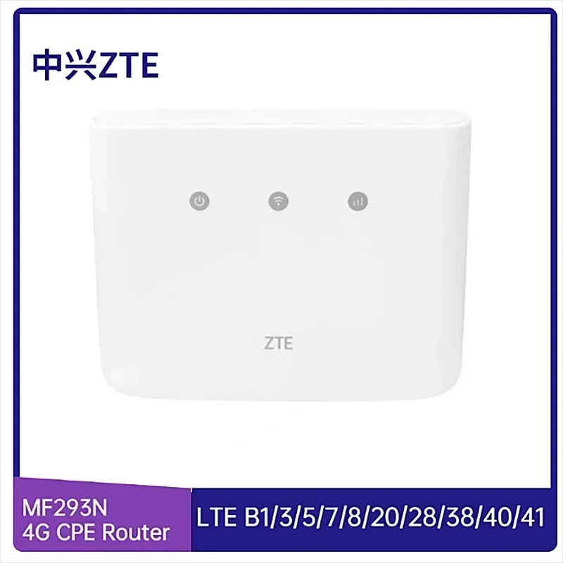 Разблокированный Роутер ZTE 4G CPE LTE B1/3/5/7/8/20/28/38/40/41 CPE с голосовой антенной MF293N Plus
Разблокированный Роутер ZTE 4G CPE LTE B1/3/5/7/8/20/28/38/40/41 CPE с голосовой антенной MF293N Plus