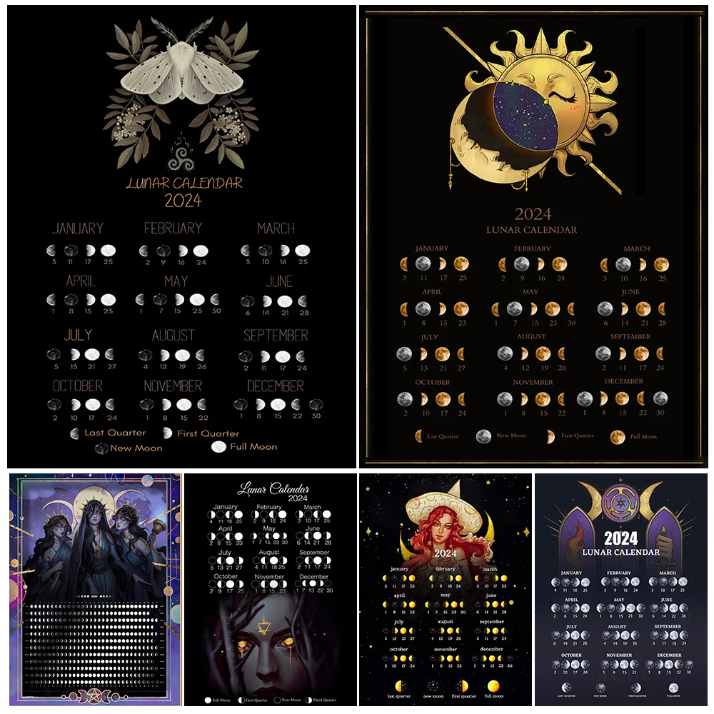 2024 Moon Calendar Moon Chart Wall Art Canvas Painting 2024 Lunar Moon Phases Witchcraft Art Poster Print Home Decor Unframed
2024 Moon Calendar Moon Chart Wall Art Canvas Painting 2024 Lunar Moon Phases Witchcraft Art Poster Print Home Decor Unframed