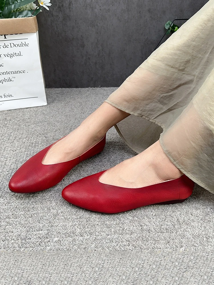 Birkuir Retro Pointed Toe Loafers Women Shoes Genuine Leather Flat Soled Soft Soles Low Heel Comfort Female Shoes For Ladies
Birkuir Retro Pointed Toe Loafers Women Shoes Genuine Leather Flat Soled Soft Soles Low Heel Comfort Female Shoes For Ladies