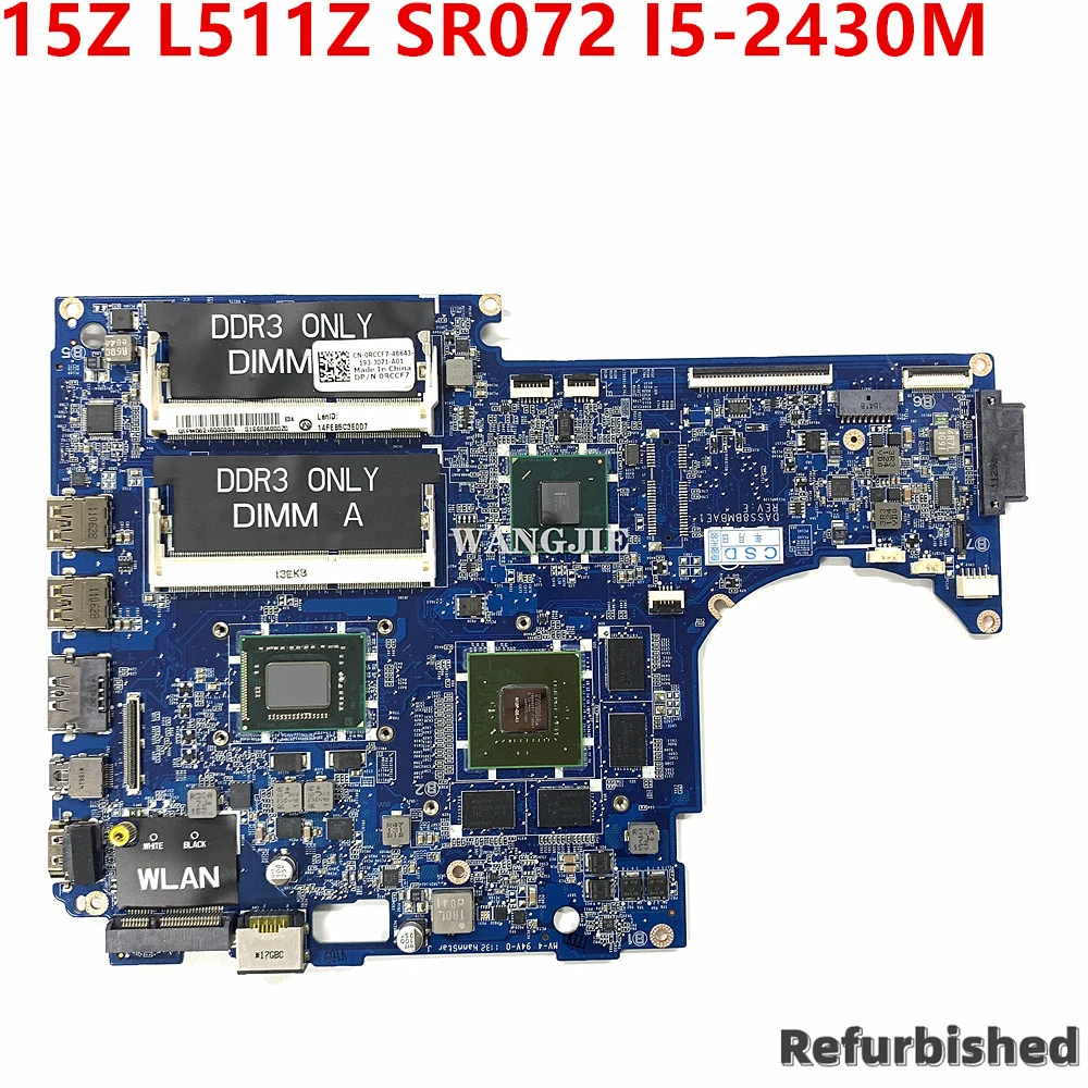 CN-0RCCF7 0RCCF7 RCCF7 For XPS 15Z L511Z Refurbished Laptop Motherboard DASS8BMBAE1 With SR072 I5-2430M CPU 100% Working Well
CN-0RCCF7 0RCCF7 RCCF7 For XPS 15Z L511Z Refurbished Laptop Motherboard DASS8BMBAE1 With SR072 I5-2430M CPU 100% Working Well