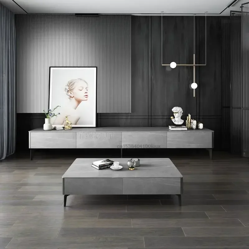 Modern Minimalist Rock Board Coffee Table TV Cabinet Combination Italian Luxury Living Room Wall Cabinet For Small Apartment
Modern Minimalist Rock Board Coffee Table TV Cabinet Combination Italian Luxury Living Room Wall Cabinet For Small Apartment