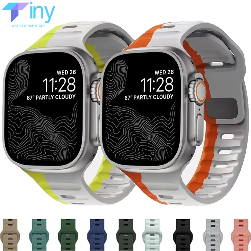 Silicone Sport Strap for Apple Watch Ultra 2/1 Band 49mm 45mm 44mm 40mm 41 42mm Rubber Correa for Iwatch Series 9 8 7 6 SE 5 4 3
Silicone Sport Strap for Apple Watch Ultra 2/1 Band 49mm 45mm 44mm 40mm 41 42mm Rubber Correa for Iwatch Series 9 8 7 6 SE 5 4 3