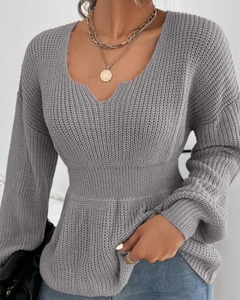 Fashion Women Lantern Sleeve Chunky Knit Sweater 2023 V Neck Long Sleeve Casual A-Line Lady Tops Women Casual Clothes Female
Fashion Women Lantern Sleeve Chunky Knit Sweater 2023 V Neck Long Sleeve Casual A-Line Lady Tops Women Casual Clothes Female