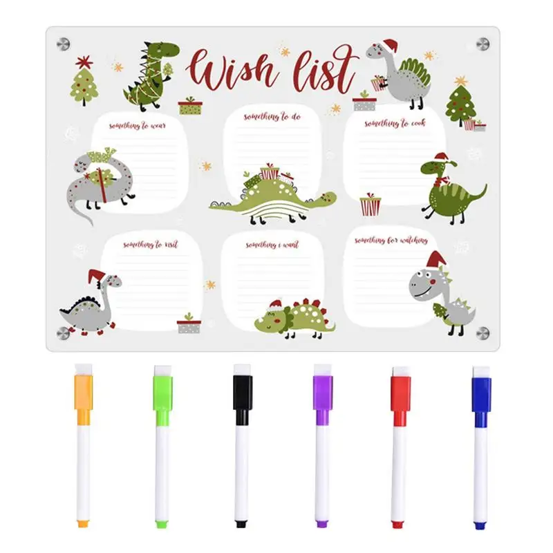Magnetic Acrylic Calendar Dinosaur Acrylic Magnetic Weekly Planning Board Acrylic With 6 Markers 3D Transparent Erasable Weekly 
Magnetic Acrylic Calendar Dinosaur Acrylic Magnetic Weekly Planning Board Acrylic With 6 Markers 3D Transparent Erasable Weekly