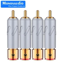 Monosaudio HIFI Pure Copper Gold/Rhodium Plated RCA Plug RCA Connector Speaker Terminal For Audio Speaker Signal Cable
Monosaudio HIFI Pure Copper Gold/Rhodium Plated RCA Plug RCA Connector Speaker Terminal For Audio Speaker Signal Cable