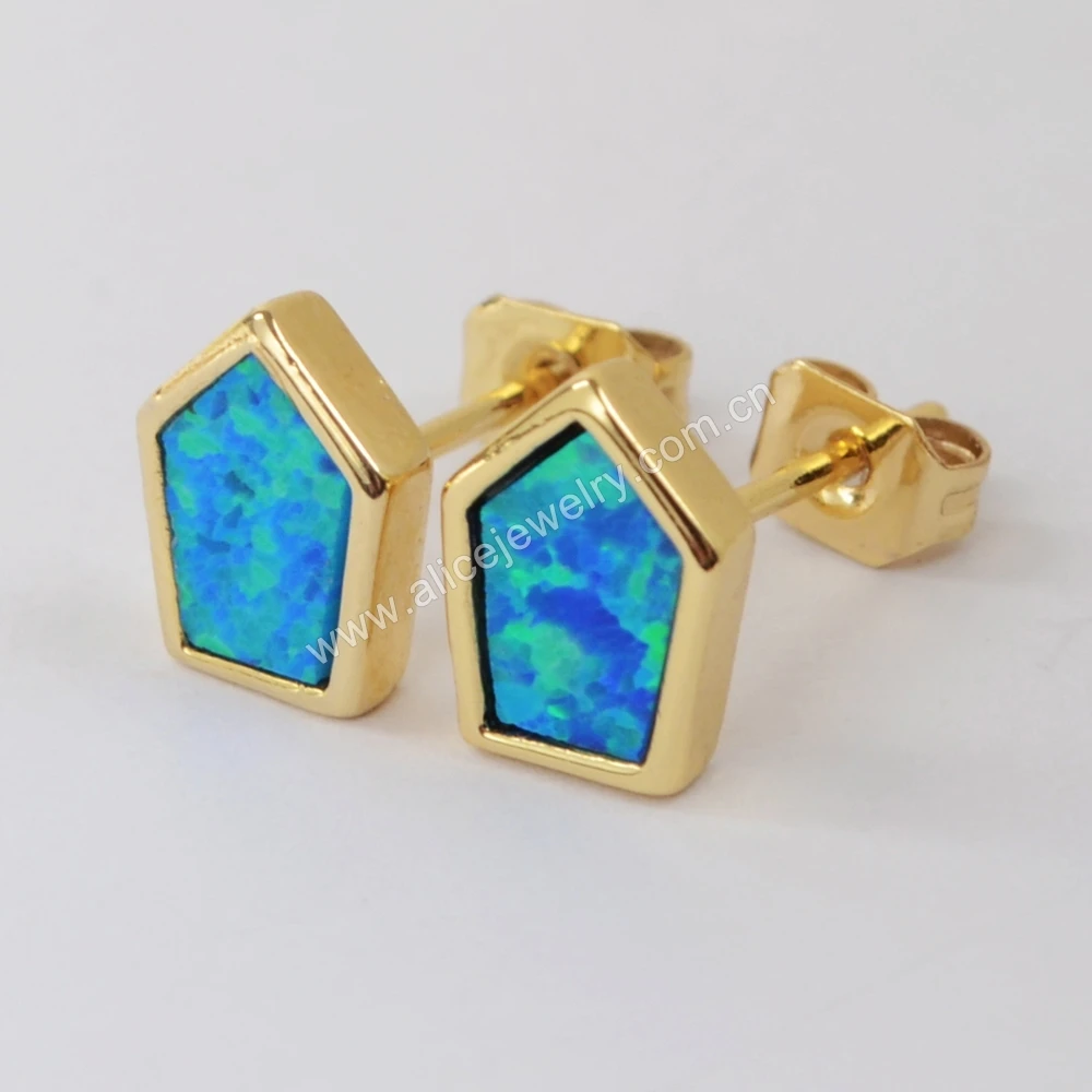 5Pair Geometry Shield Shape Studs Earrings Mini Blue Opal Gold Plated Earring For Women Fashion Jewelry Accessories Wholesale
5Pair Geometry Shield Shape Studs Earrings Mini Blue Opal Gold Plated Earring For Women Fashion Jewelry Accessories Wholesale