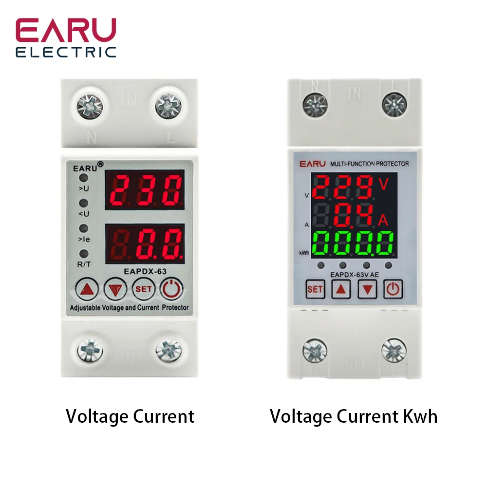 40A 63A 230V Din Rail Adjustable Over Voltage And Under Voltage Protective Device Protector Relay Over Current Protection Limit
40A 63A 230V Din Rail Adjustable Over Voltage And Under Voltage Protective Device Protector Relay Over Current Protection Limit