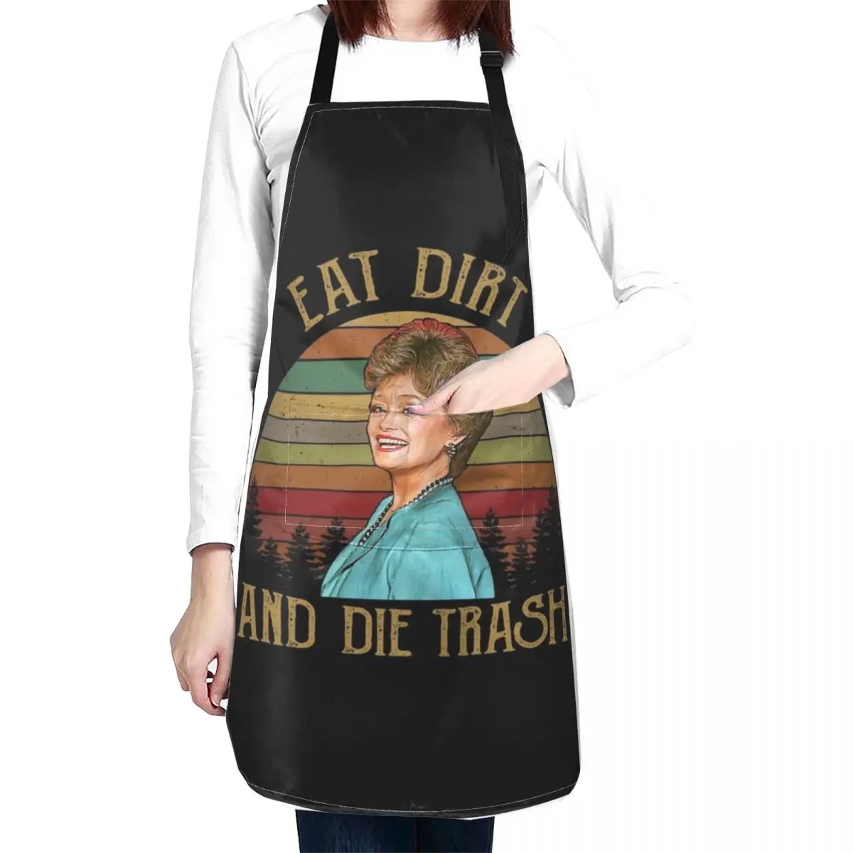 

Eat Dirt and Die Trash Blanche Golden Girls Vintage Retro Apron Kitchen Aprons Men Things For The Home