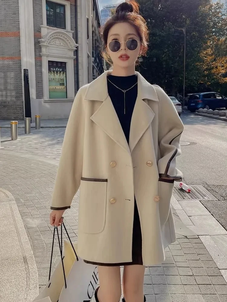 Winter Women's Tweed Coat Korean Fashion Commuter Loose Oversized Double-breasted Thickened Warm Mid-calf Coat Winter Jacket
Winter Women's Tweed Coat Korean Fashion Commuter Loose Oversized Double-breasted Thickened Warm Mid-calf Coat Winter Jacket