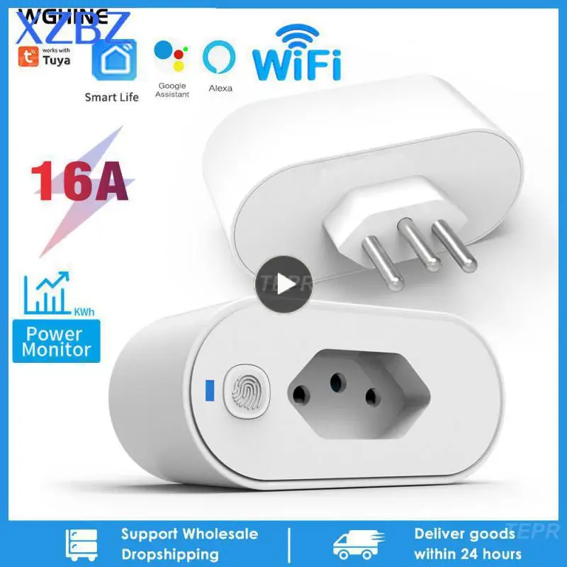 Tuya Socket 16A Power Monitoring Timing Smart Plug Brazil Home Automation Adapter Work With Home Alexa
Tuya Socket 16A Power Monitoring Timing Smart Plug Brazil Home Automation Adapter Work With Home Alexa
