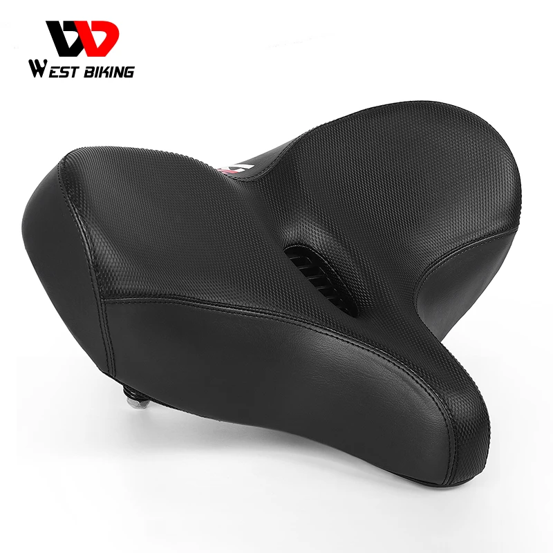 

WEST BIKING Widen Bicycle Saddle Thicken Comfortable Shockproof Cycling Seat Ergonomic Soft Cushion Travel MTB E-Bike Saddle