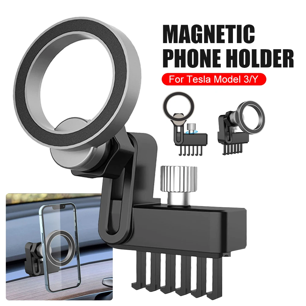 Magnetic Car Phone Holder Stand 2023 360 Rotate Magnet Smart phone Bracket For Tesla Model 3 Y iPhone Mount Air Vent Holder
Magnetic Car Phone Holder Stand 2023 360 Rotate Magnet Smart phone Bracket For Tesla Model 3 Y iPhone Mount Air Vent Holder