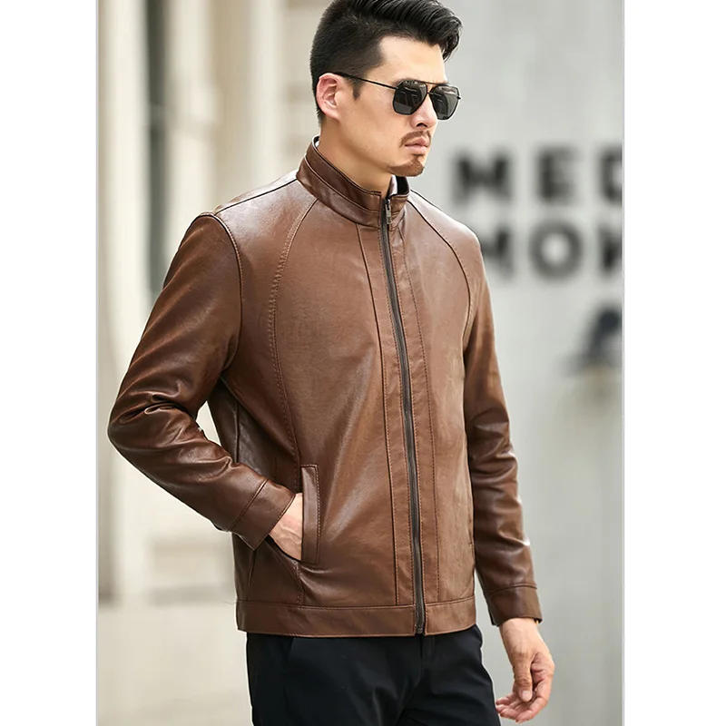 Men Faux Leather Thick Warm Jacket Men Casual Loose Long Sleeve Stand Collar PU Leather Black Faux Fur Brown Boy Coat Oversize
Men Faux Leather Thick Warm Jacket Men Casual Loose Long Sleeve Stand Collar PU Leather Black Faux Fur Brown Boy Coat Oversize