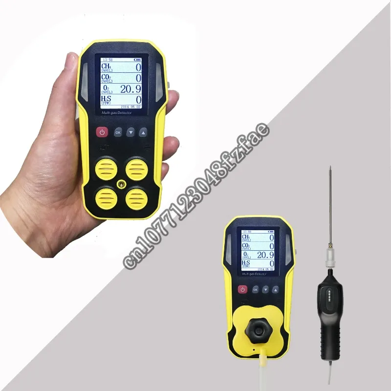 

IRCD4 Portable Biogas Detector CH4 CO2 H2S O2 with sampling pump from professional manufacturer biogas analyzer