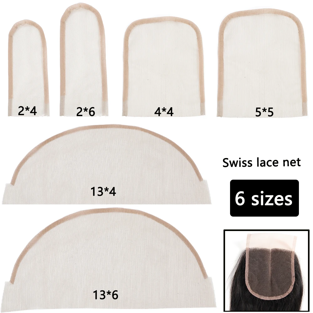 

3/5pcs Transparent Swiss Lace Net For Making Wig Caps 4*4 13*4 Lace Closure Wigs Foundation Base Wig Accessories