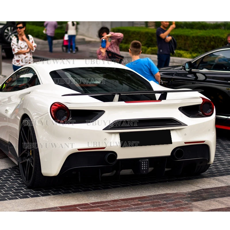 

Car Accessories For Ferrari 488 GTB Spider Modified Carbon Fiber Rear Trunk Spoiler Wing Tail Boot Lip Wing