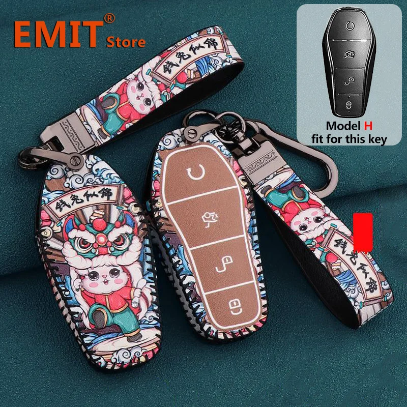 

Car Key Case for BYD Second Song Pro Tang Dm QIn PLUS MAX Yuan Generation Atto 3 Han EV Dolphin Key Cover Holder Bag Accessories