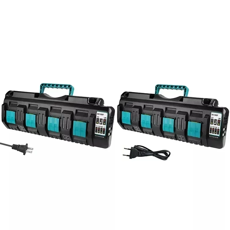 DC18SF 4-Port 14.4V 18V 4X3A Li-Ion Battery Charger For Makita BL1820 BL1830 BL1850 BL1430 Power Tools
DC18SF 4-Port 14.4V 18V 4X3A Li-Ion Battery Charger For Makita BL1820 BL1830 BL1850 BL1430 Power Tools