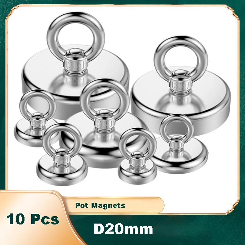 10 Pcs D20 mm Super Power Salvage Fishing Magnetic Stell Cup Holder Fishing Magnet Search Strong Neodymium Magnet Search Hook
10 Pcs D20 mm Super Power Salvage Fishing Magnetic Stell Cup Holder Fishing Magnet Search Strong Neodymium Magnet Search Hook