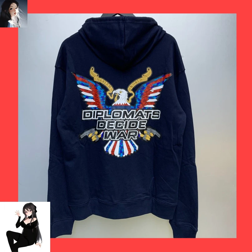 Colorful Wings Eagle Print WHO DECIDES WAR Hooded Hoodie Sweatshirts Men Women High Quality Heavyweight Terry Pullovers
Colorful Wings Eagle Print WHO DECIDES WAR Hooded Hoodie Sweatshirts Men Women High Quality Heavyweight Terry Pullovers