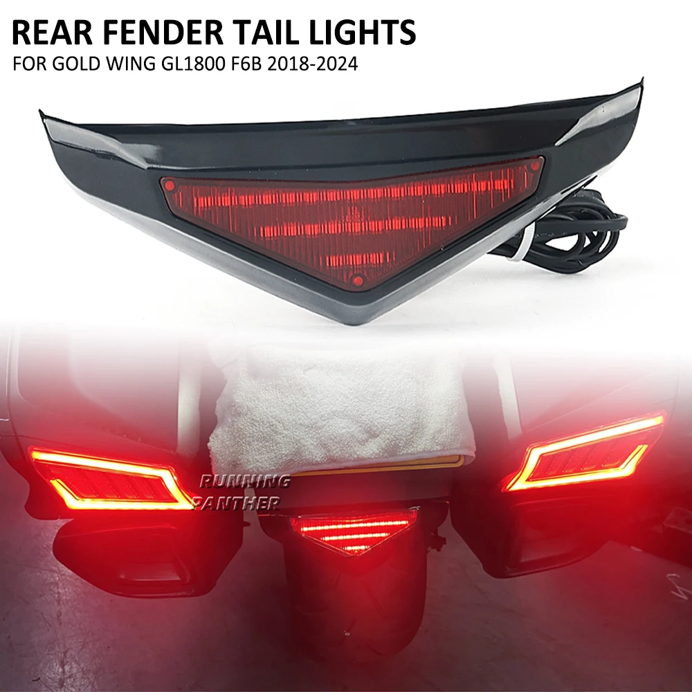 

Motorcycle Rear Lower Fender Trim Tail Light Brake Running LED Light For Honda Goldwing Gold Wing GL 1800 GL1800 F6B 2018-2024