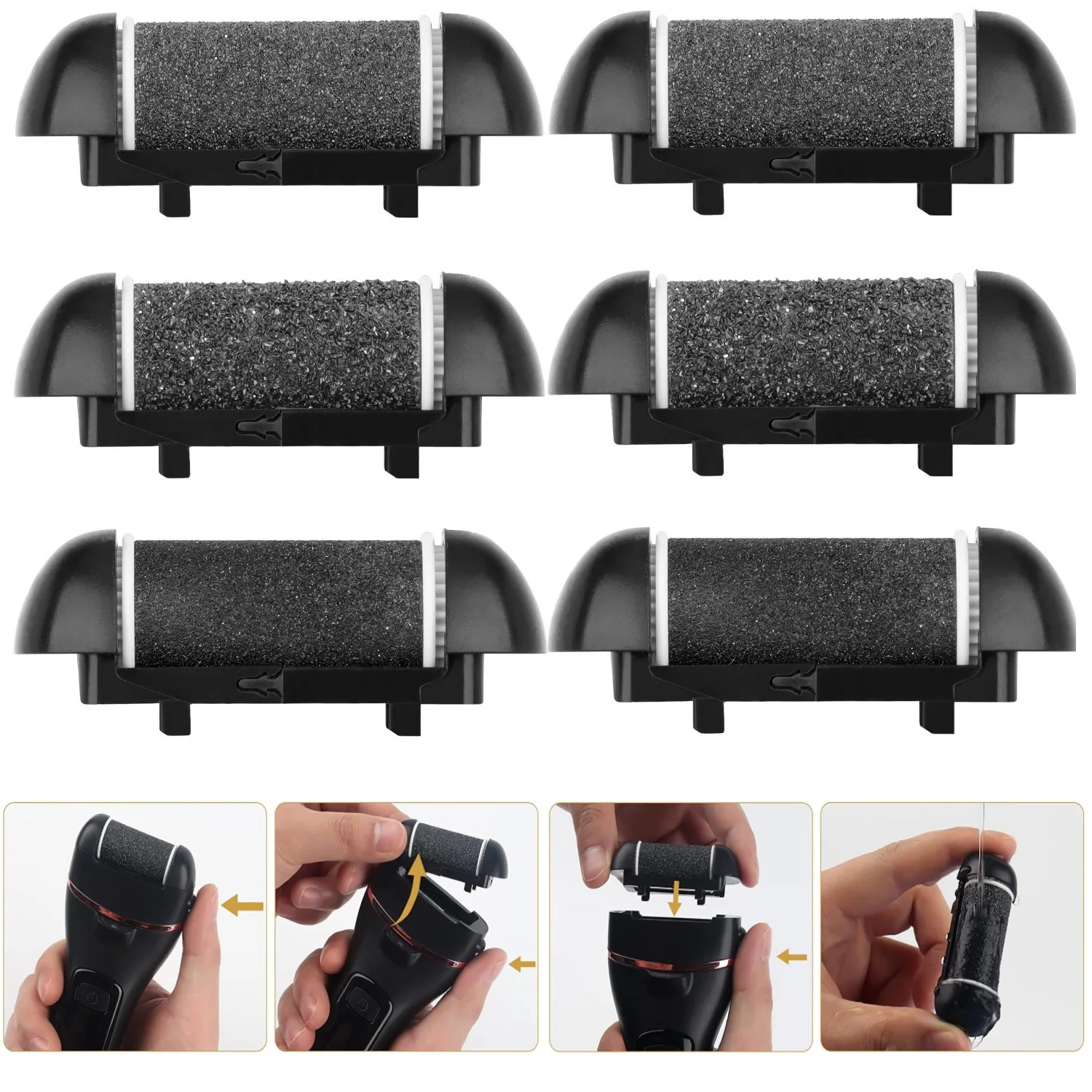 6Pcs Foot care tool Heads Hard Skin Remover Refills Replacement Rollersfor Cracked Heels Calluses and Dead Skin
6Pcs Foot care tool Heads Hard Skin Remover Refills Replacement Rollersfor Cracked Heels Calluses and Dead Skin