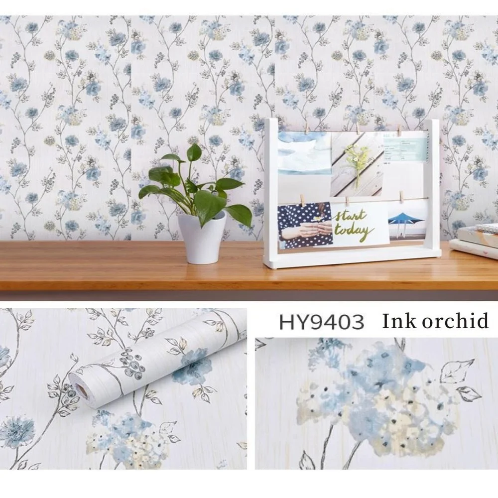 

Floral Sticker Peel and Stick Self Adhesive Film Vinyl Removable Wallpaper for Kidroom Desktop Wall Papers Home Decoration