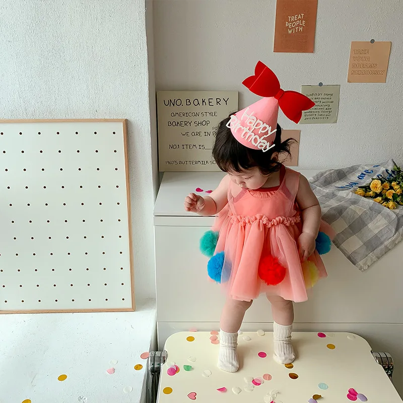 2023 Summer Newborn Baby Girls 3PCS Clothes Set Cotton Slip Top Wrapped Shorts Sleeveless Mesh Ball Patched Puffy Dress Clothes
2023 Summer Newborn Baby Girls 3PCS Clothes Set Cotton Slip Top Wrapped Shorts Sleeveless Mesh Ball Patched Puffy Dress Clothes