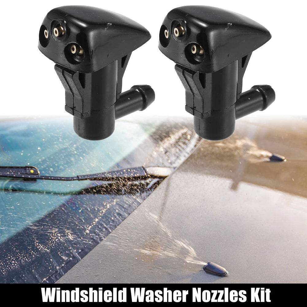 

2Pcs Front Windshield Wiper Nozzle Water Spray Nozzle For Hyundai For Tucson MK1 05-2010 For Kia For Spectra EX, LX, SX 07-2009