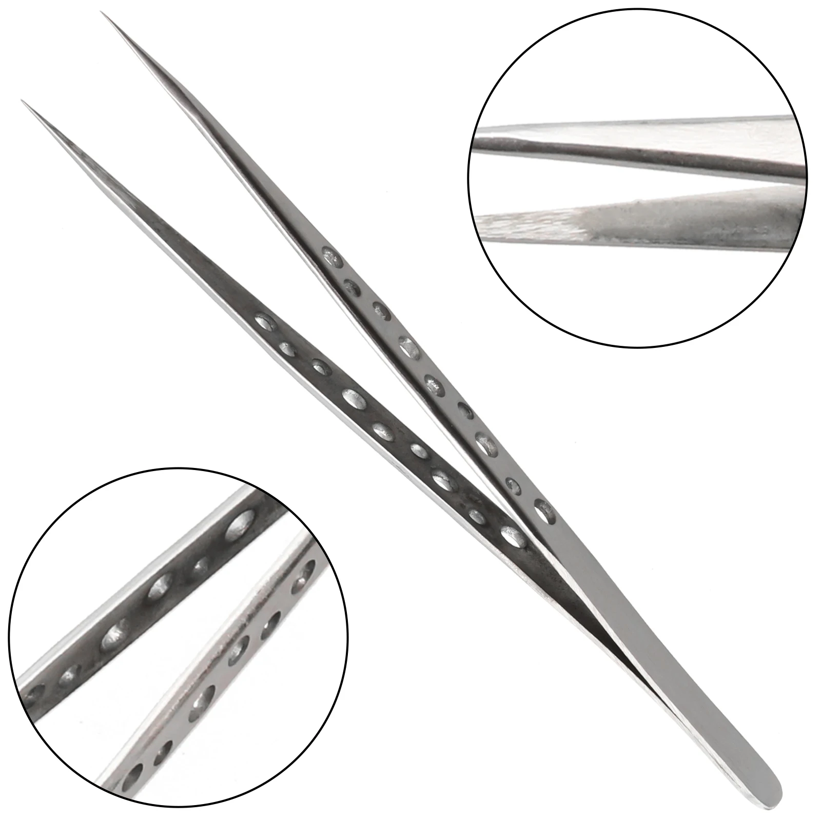 

1pc Industrial Tweezers124-140mm Stainless Steel Straight Tip Curved Tip For Repair Precision Small Parts Hand Tools Tweezers
