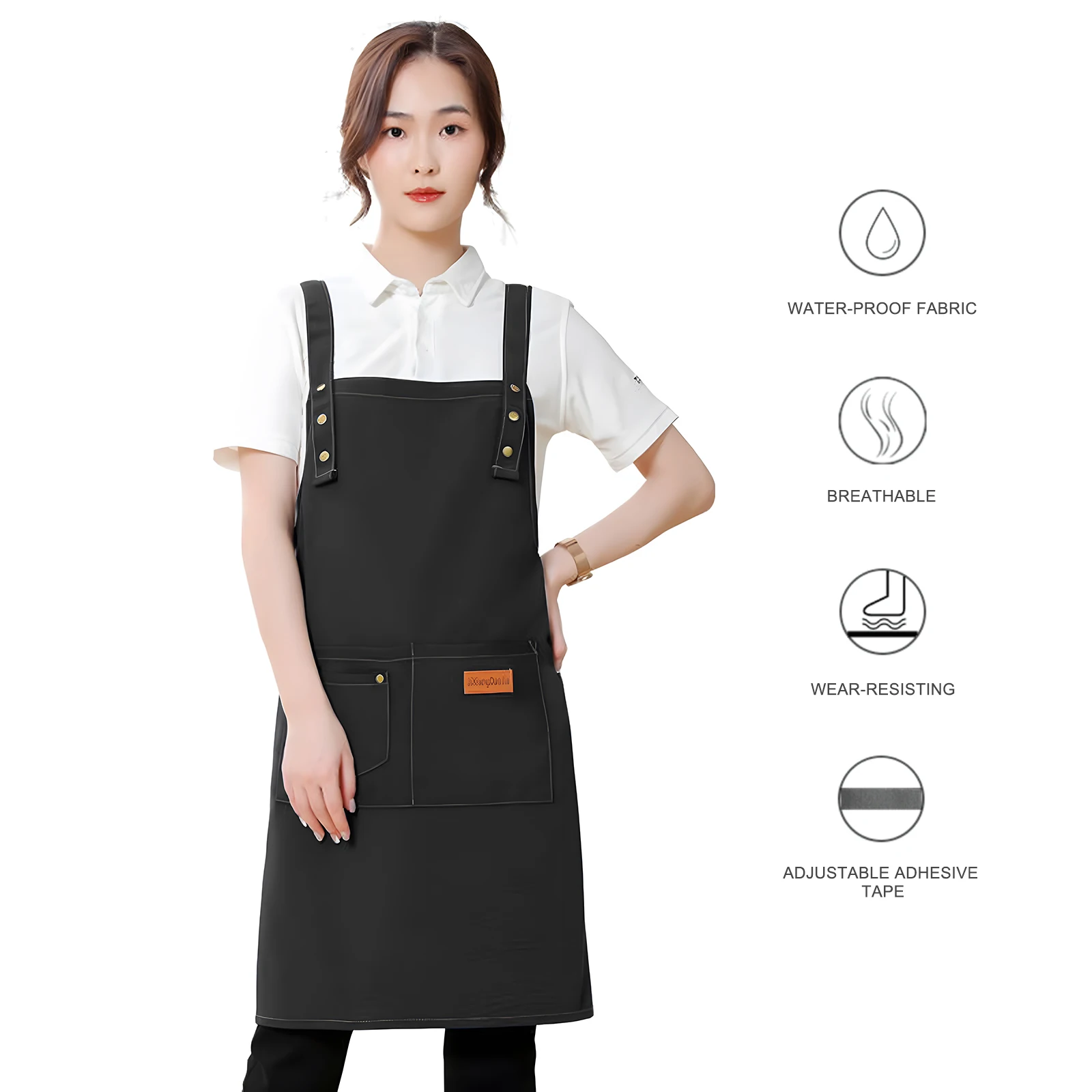 2pcs Unisex Apron with Pockets and Adjustable Straps Cotton Canvas Apron Waterproof Kitchen Cooking Apron Uniform for Restaurant
2pcs Unisex Apron with Pockets and Adjustable Straps Cotton Canvas Apron Waterproof Kitchen Cooking Apron Uniform for Restaurant