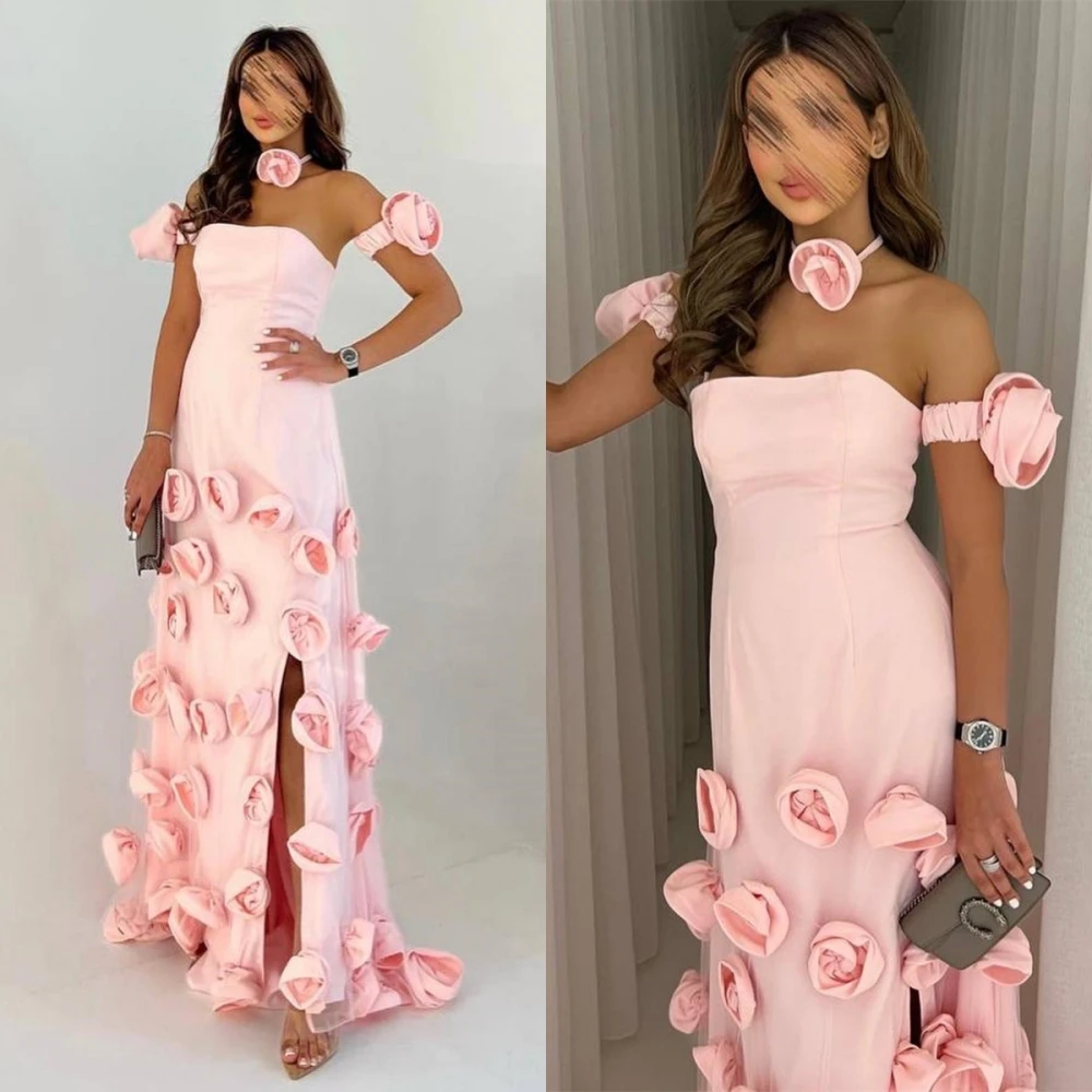 Prom Dresses Fashion Strapless 3D Flower Party Dress Floor Length Off the Shoulder Formal Evening Gowns Выпускные платья 이브닝드레스
Prom Dresses Fashion Strapless 3D Flower Party Dress Floor Length Off the Shoulder Formal Evening Gowns Выпускные платья 이브닝드레스