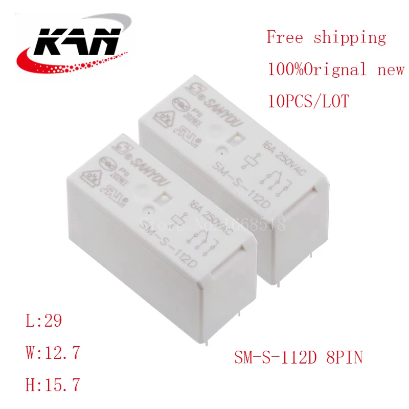 Free shipping 10pcs Power relay SM-S-112D SM S 112D 12VDC 16A 250VAC 8PIN Original New
Free shipping 10pcs Power relay SM-S-112D SM S 112D 12VDC 16A 250VAC 8PIN Original New