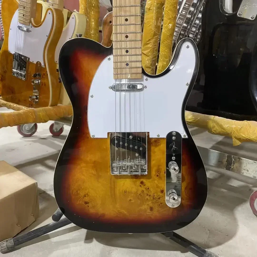 Электрическая гитара Tele, винтажный цвет Sunburst, топ из древесного клена, одинарная переплетка, корпус из красного дерева, кленовый гриф, бесплатная доставка
Электрическая гитара Tele, винтажный цвет Sunburst, топ из древесного клена, одинарная переплетка, корпус из красного дерева, кленовый гриф, бесплатная доставка