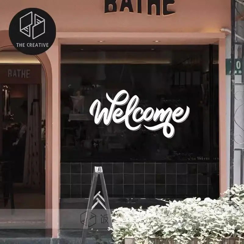 Creative Welcome English Personalized Sticker Mall Store Glass Door Anti Collision Decoration Wallpaper Static Cling Decor Films
Creative Welcome English Personalized Sticker Mall Store Glass Door Anti Collision Decoration Wallpaper Static Cling Decor Films