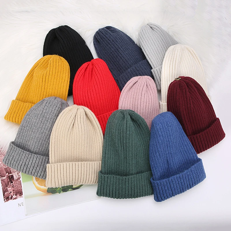 

Winter Hats For Women Men Beanies Knitted Solid Cute Hat Girls Autumn Female Beanie Caps Warmer Bonnet Ladies Casual Cap