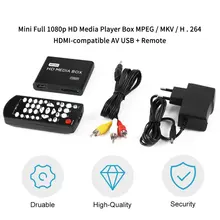 

Mini Media Player 1080P Mini HDD Media Box TV box Video Multimedia Player Full HD With SD MMC Card Reader 100Mpbs EU Plug