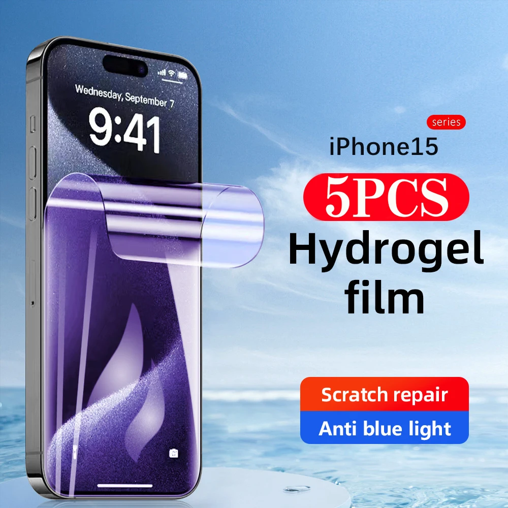 5pcs Not Glass Hydrogel film for iPhone 13 Pro 15 14 Plus 12 Mini 11 X XS XR Anti Blue Light screen protector protective film
5pcs Not Glass Hydrogel film for iPhone 13 Pro 15 14 Plus 12 Mini 11 X XS XR Anti Blue Light screen protector protective film