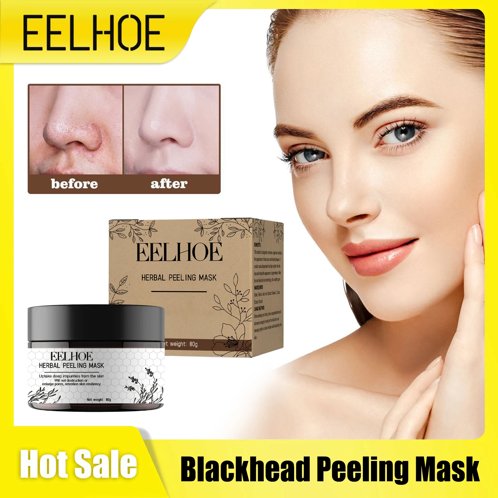 

Remove Blackhead Peeling Mask Deep Cleansing Anti Pimple Shrink Pores Whitening Oil Control Tearing Peel-Off Acne Treatment Mask